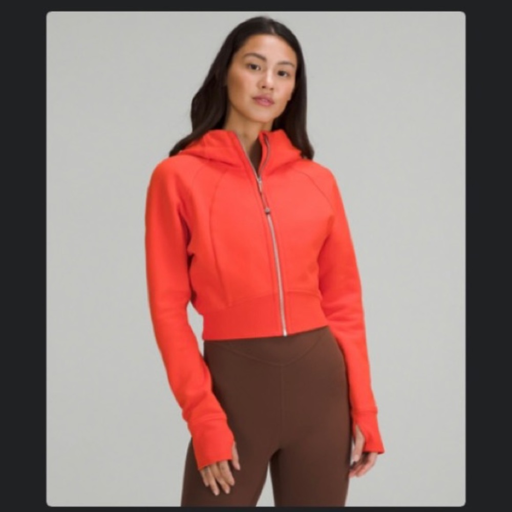 Scuba full zip cropped hoodie